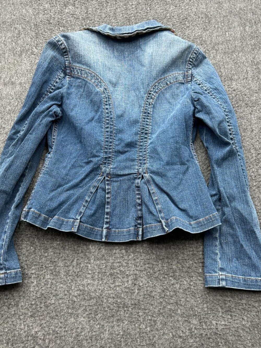 Burberry Denim Jacket Nova Check Womens Size 8 US Blazer - Picture 14 of 16